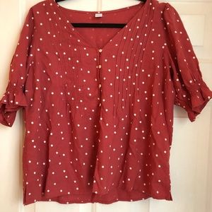 Pink Polka Dotted Blouse